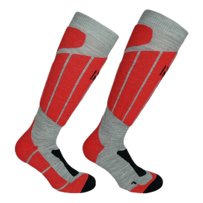 Aspen - Ski and Snowboarding Socks w Merino Wool and CLIMAYARN Red