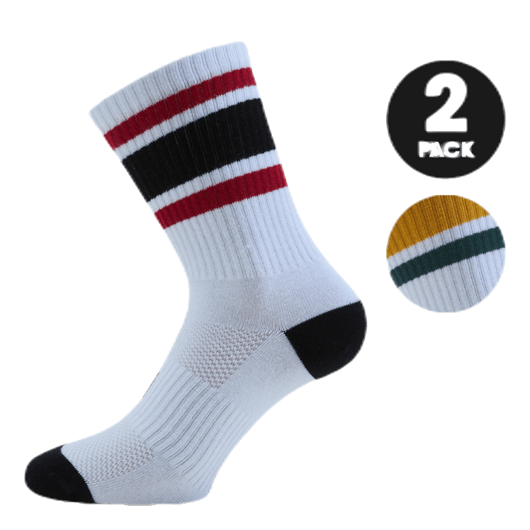 Retro 2-pack Sport Socks Patterned