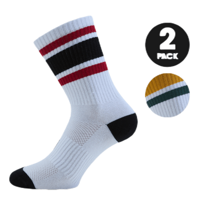 Retro 2-pack Sport Socks Patterned