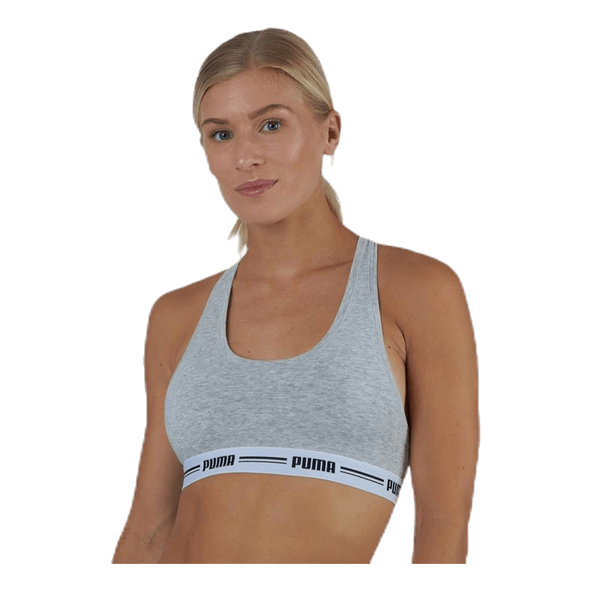 Iconic Racer Back Top Grey