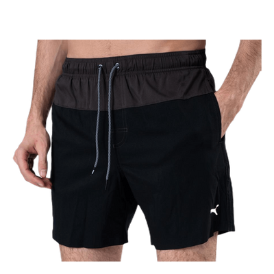 Logo Medium Length Swim Shorts Black/Grey