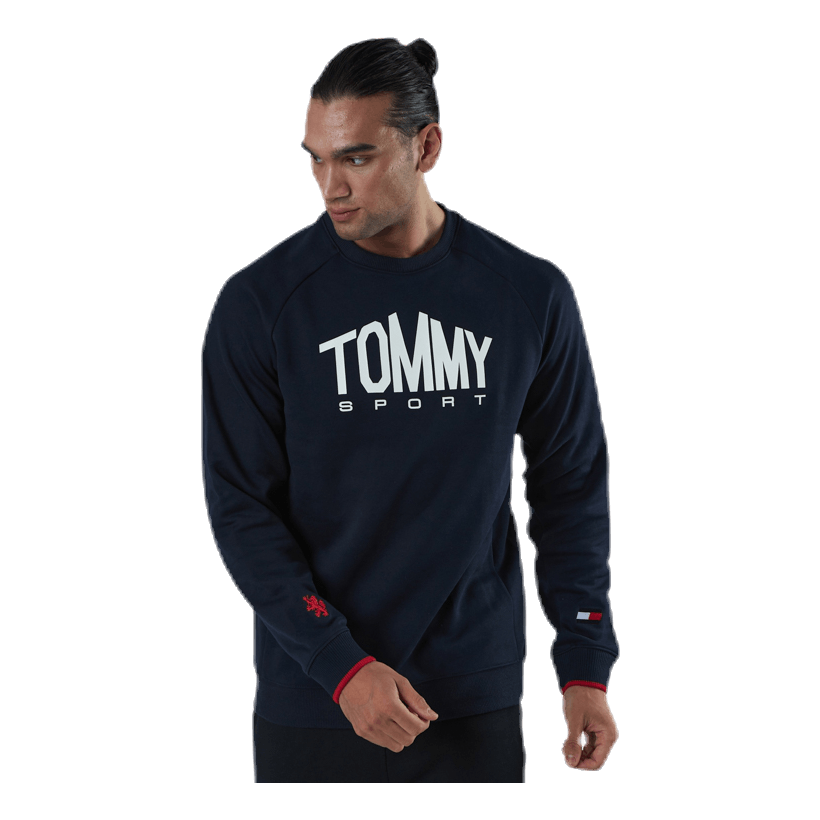 Blocked Fleece Logo Crew Blue