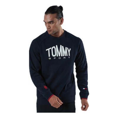 Blocked Fleece Logo Crew Blue