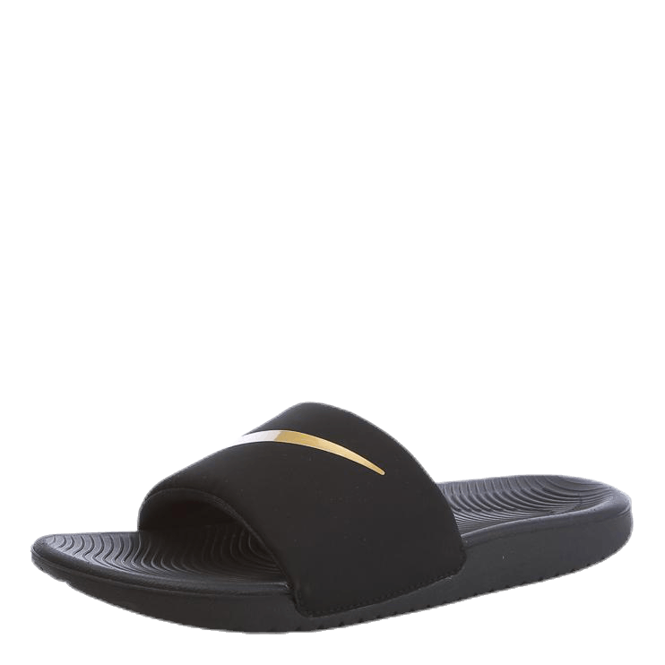 Kawa Little/Big Kids' Slides BLACK/METALLIC GOLD