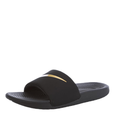 Kawa Little/Big Kids' Slides BLACK/METALLIC GOLD