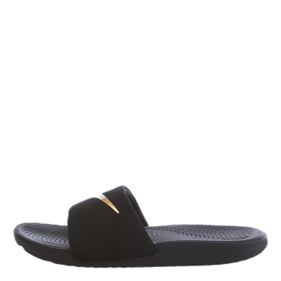 Kawa Little/Big Kids' Slides BLACK/METALLIC GOLD