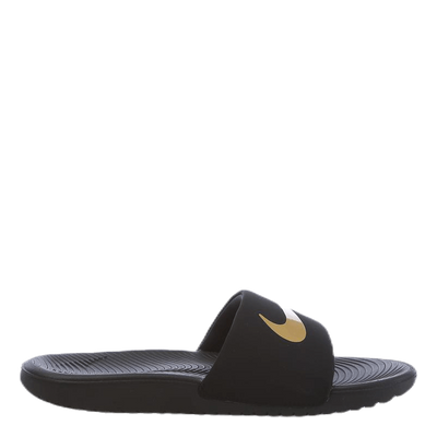 Kawa Little/Big Kids' Slides BLACK/METALLIC GOLD