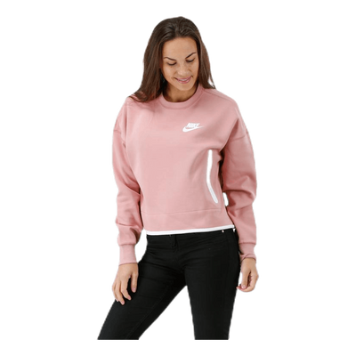 Tech Fleece Crew Pink/White