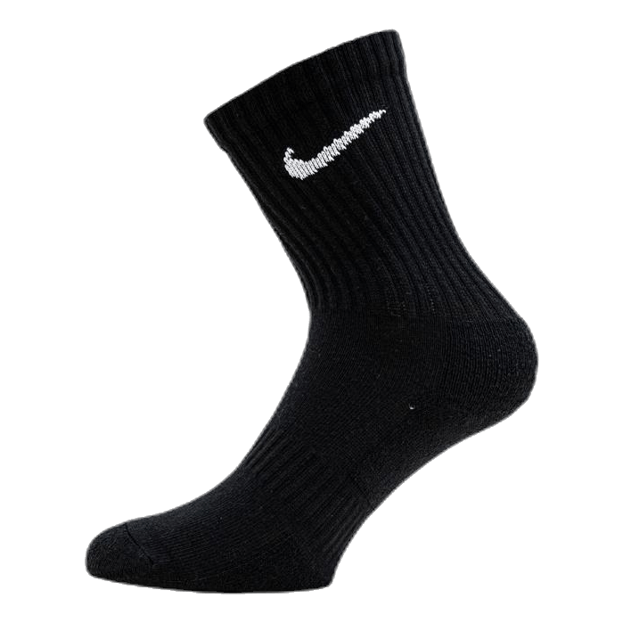 Everyday Cushioned Training Crew Socks (3 Pairs) BLACK/WHITE