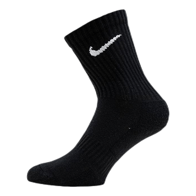 Everyday Cushioned Training Crew Socks (3 Pairs) BLACK/WHITE