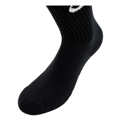 Everyday Cushioned Training Crew Socks (3 Pairs) BLACK/WHITE