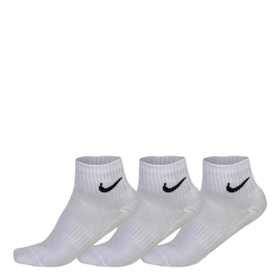 Everyday Cushioned Training Ankle Socks (3 Pairs) WHITE/BLACK