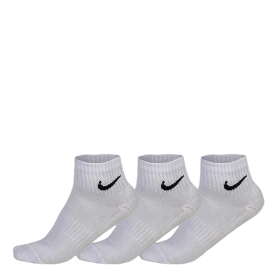 Everyday Cushioned Training Ankle Socks (3 Pairs) WHITE/BLACK