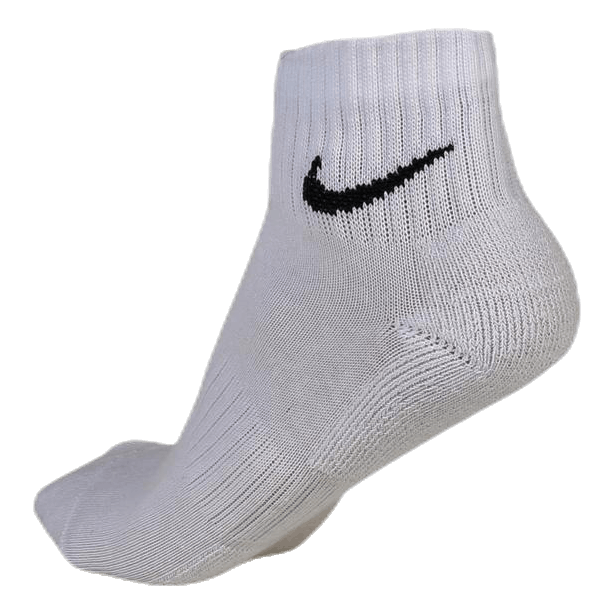 Everyday Cushioned Training Ankle Socks (3 Pairs) WHITE/BLACK