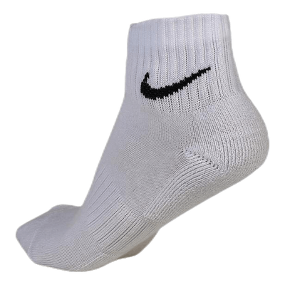 Everyday Cushioned Training Ankle Socks (3 Pairs) WHITE/BLACK