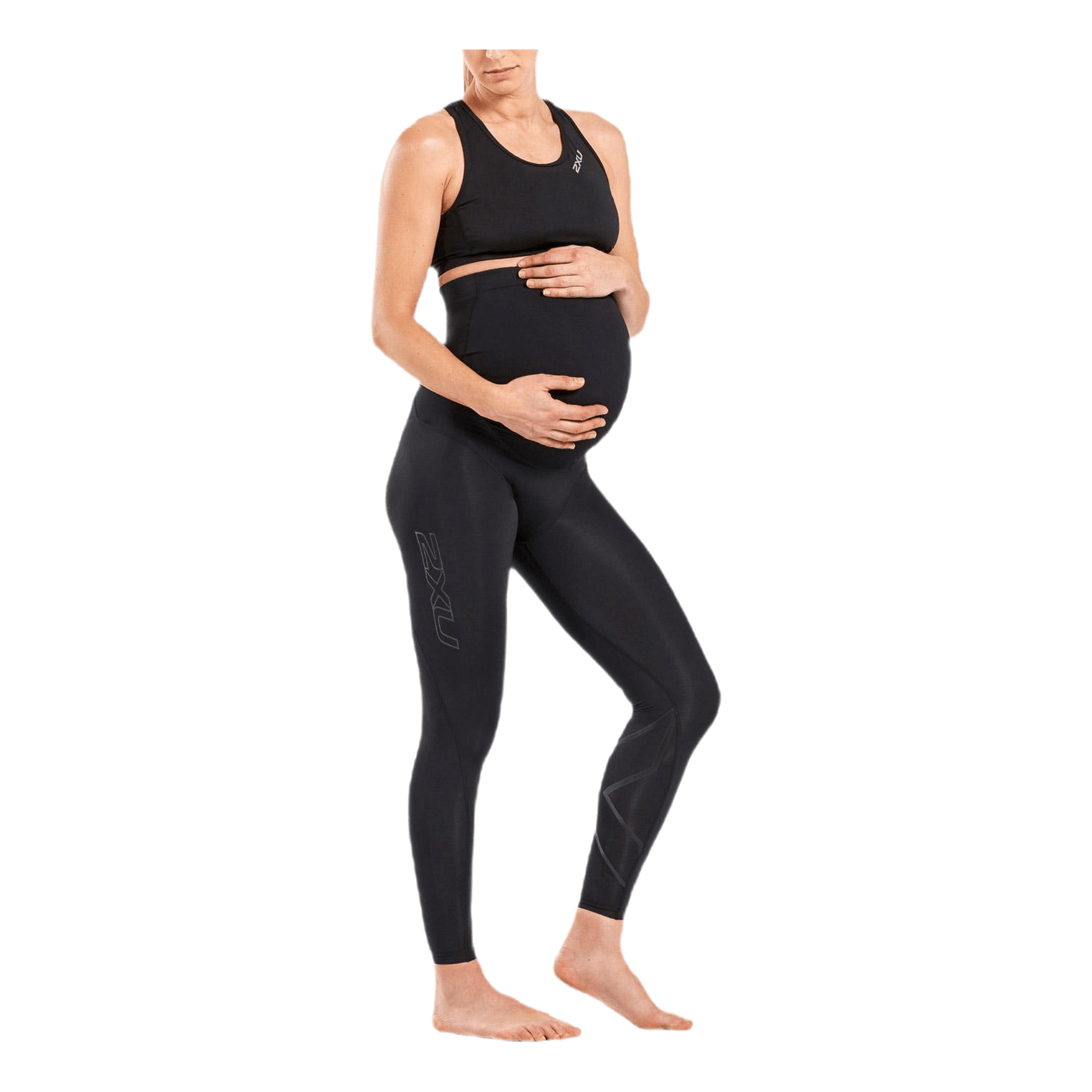 Luftpost skridtlængde Godkendelse 2XU Prenatal Maternity Comp Tights Black | Runforest.com