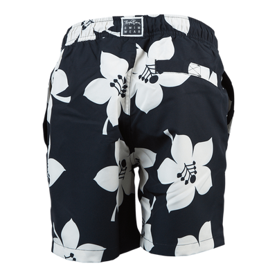 Jr Loose Kenny Swimshorts White/Black