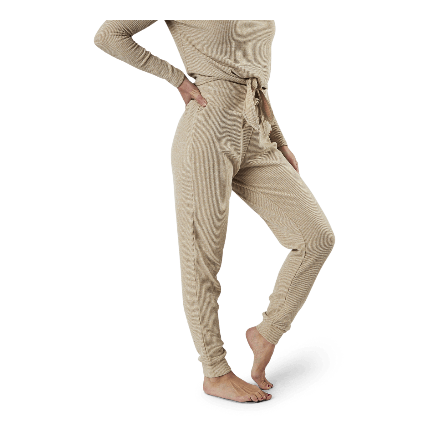 Studio Rib Pant Beige