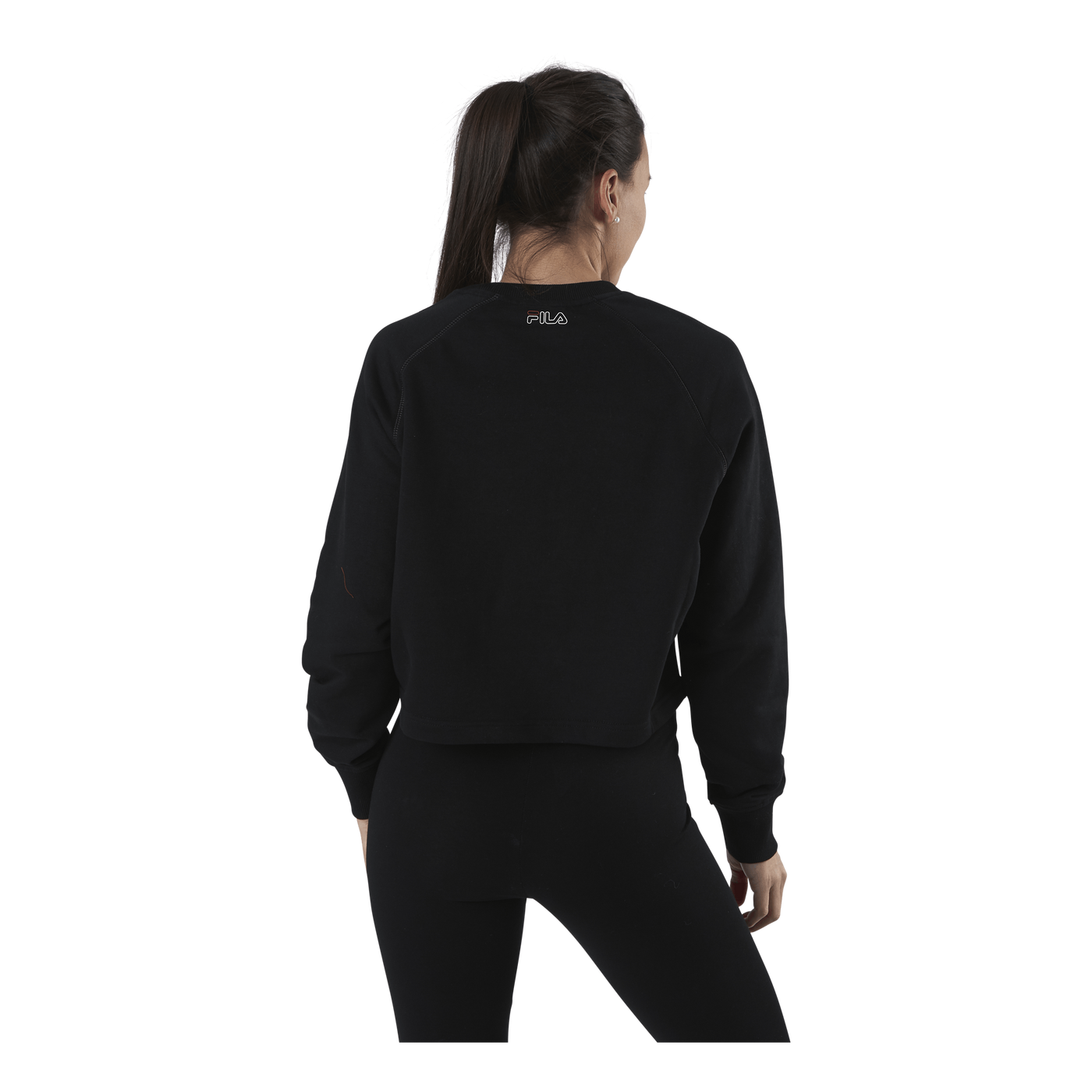 Jamina Cropped Crew Sweat Black