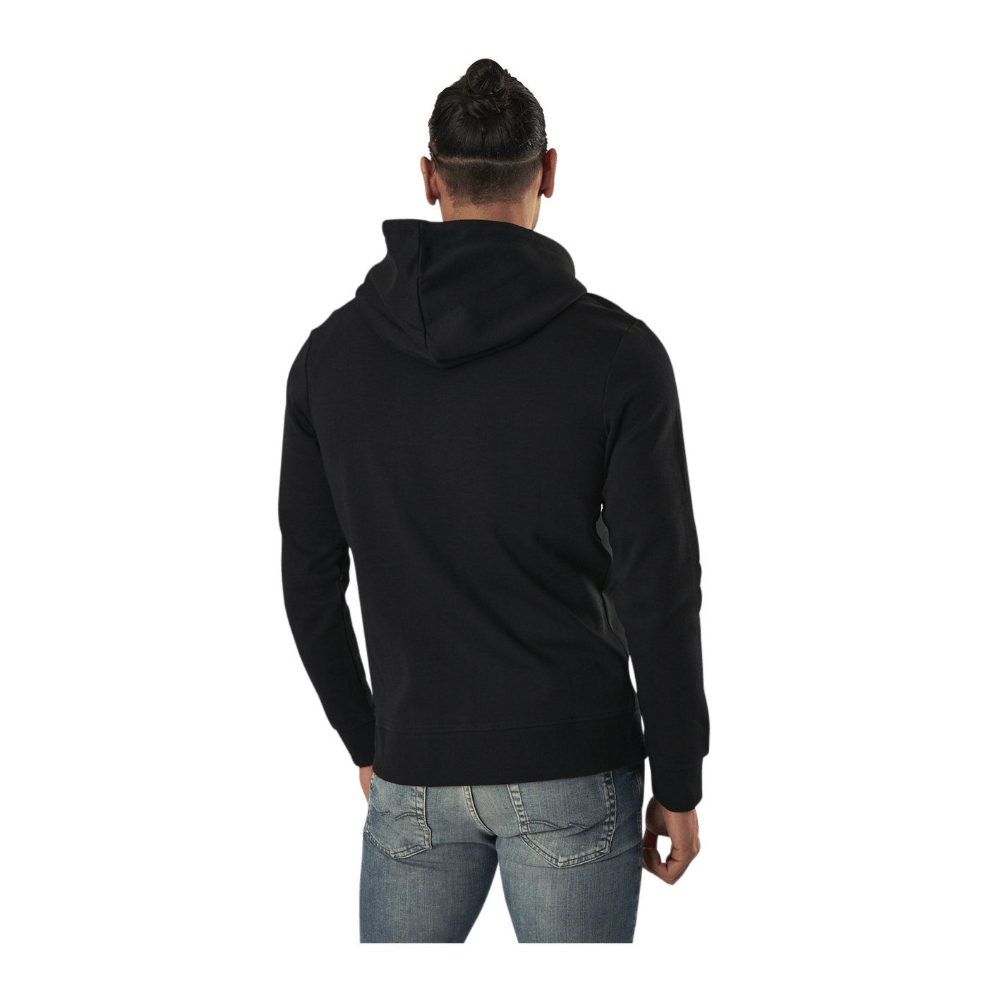 Basic Sweat Zip Hood Black