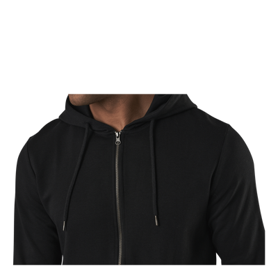 Basic Sweat Zip Hood Black