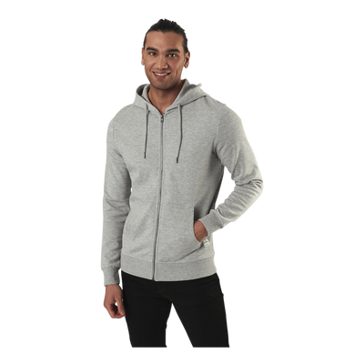 Basic Sweat Zip Hood Grey