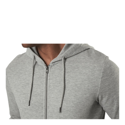 Basic Sweat Zip Hood Grey