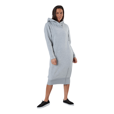 Leda Ls Hoodie Sweat Dress Bc Grey