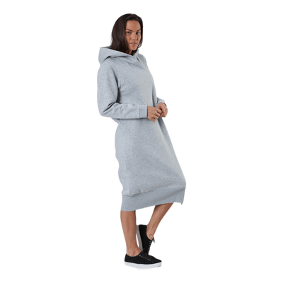 Leda Ls Hoodie Sweat Dress Bc Grey