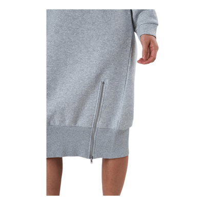 Leda Ls Hoodie Sweat Dress Bc Grey