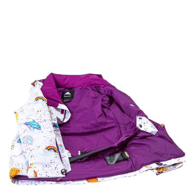 Girls Elodie Jacket Patterned/White