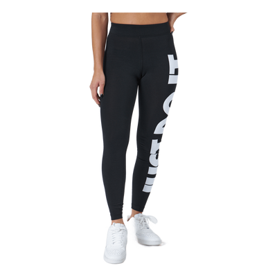 Sportswear Essential Women's High-Waisted Graphic Leggings BLACK/WHITE