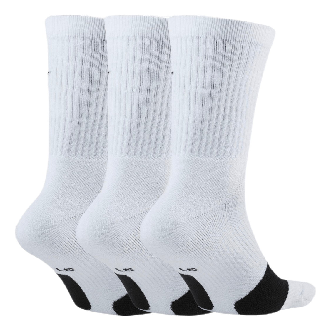 Everyday Crew Basketball Socks (3 Pair) WHITE/BLACK