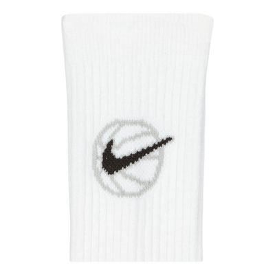 Everyday Crew Basketball Socks (3 Pair) WHITE/BLACK