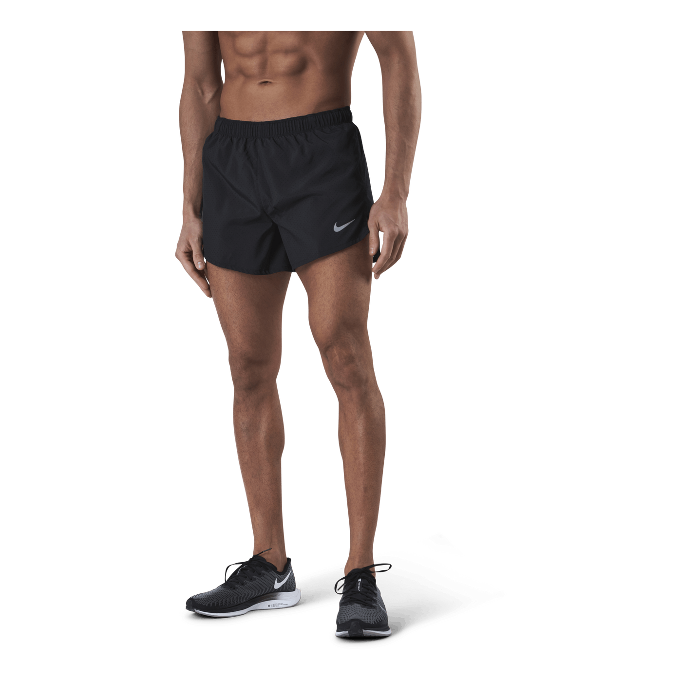 Fast Men's 4" Running Shorts BLACK/REFLECTIVE SILV