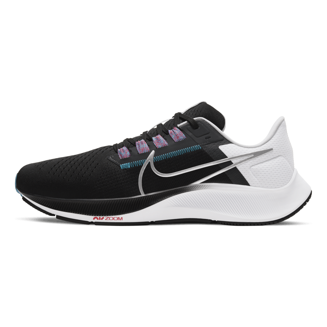 Air Zoom Pegasus 38 Mens Black/Silver