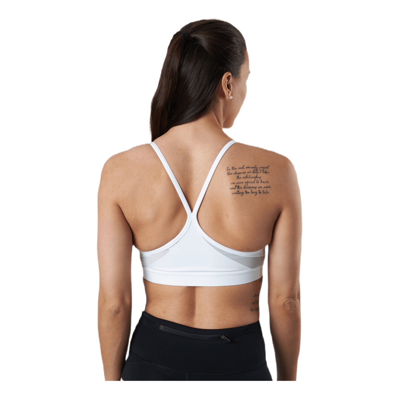 Dri-FIT Indy Women's Light-Support Padded V-Neck Sports Bra WHITE/GREY FOG/PARTICLE GREY