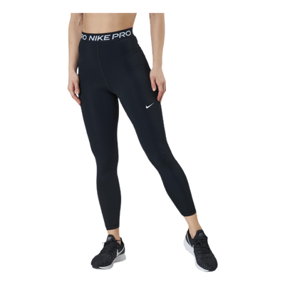 Nike Pro 365 Women's High-Waisted 7/8 Mesh Panel Leggings BLACK/WHITE