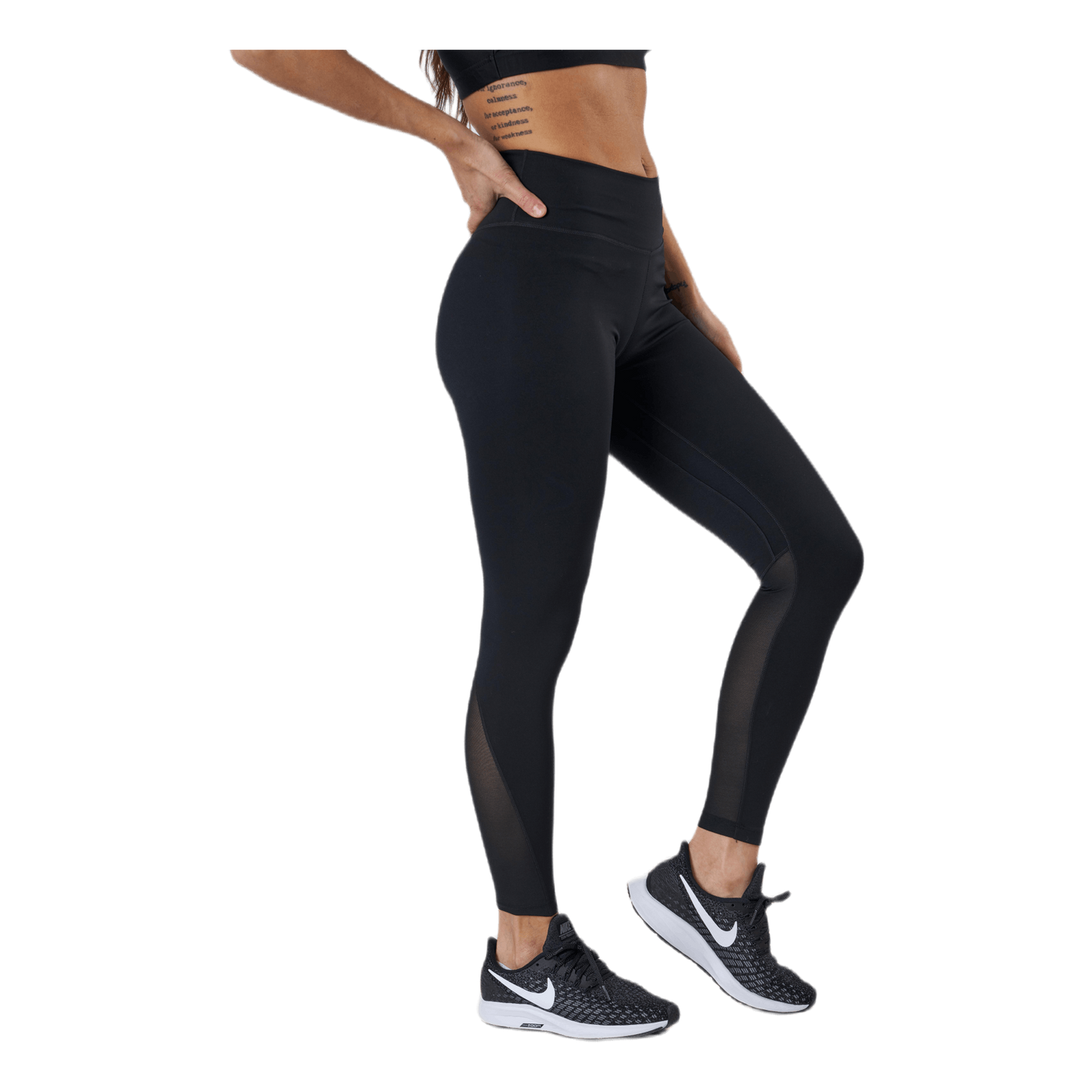 One Women's Mid-Rise 7/8 Leggings BLACK/WHITE