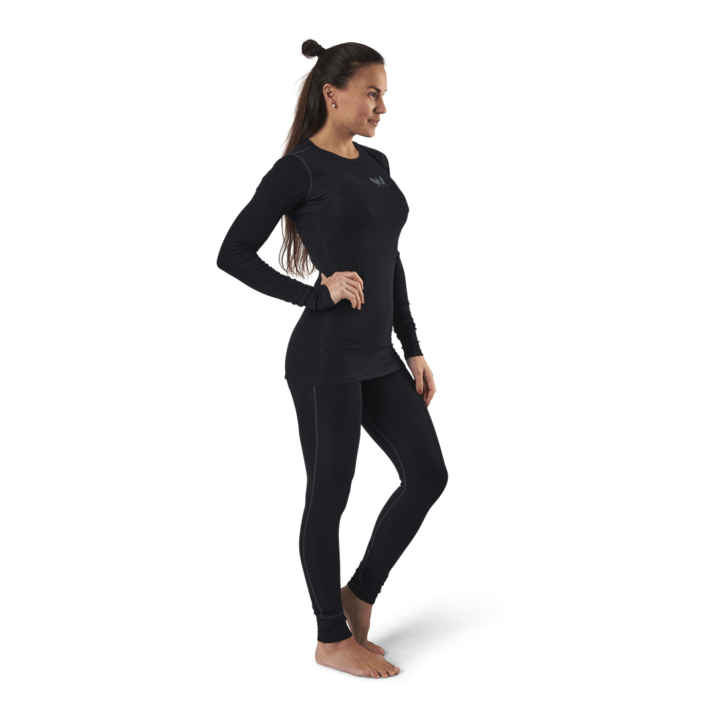 Jenna Bamboo Baselayer Set Black