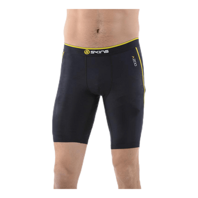 A200 Mens Compression Shorts Black/Yellow