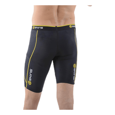 A200 Mens Compression Shorts Black/Yellow