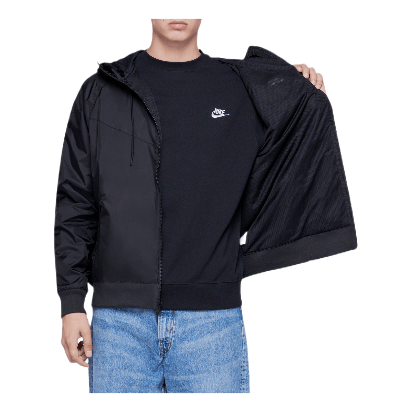 Hooded Windbreaker Black